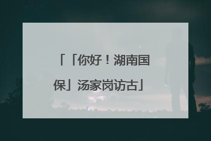 「你好！湖南国保」汤家岗访古