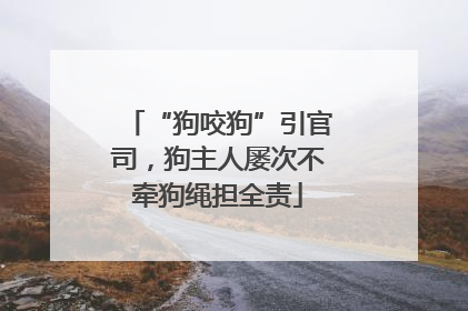 “狗咬狗”引官司，狗主人屡次不牵狗绳担全责