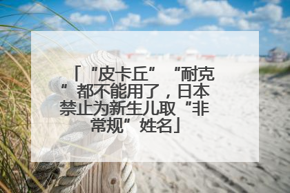 “皮卡丘”“耐克”都不能用了，日本禁止为新生儿取“非常规”姓名