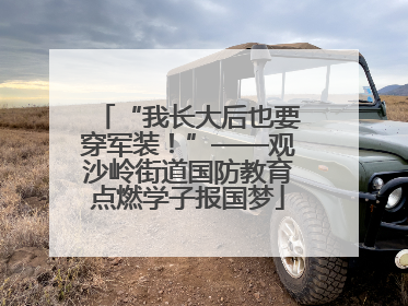 “我长大后也要穿军装！”——观沙岭街道国防教育点燃学子报国梦