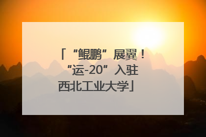 “鲲鹏”展翼！“运-20”入驻西北工业大学