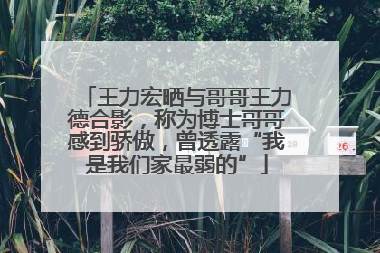 王力宏晒与哥哥王力德合影，称为博士哥哥感到骄傲，曾透露“我是我们家最弱的”