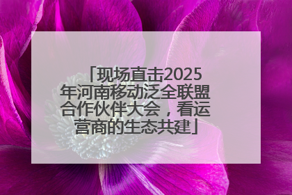 现场直击2025年河南移动泛全联盟合作伙伴大会，看运营商的生态共建
