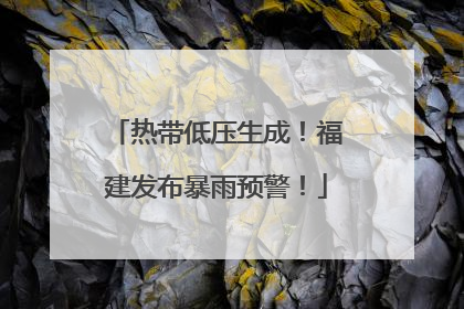 热带低压生成！福建发布暴雨预警！