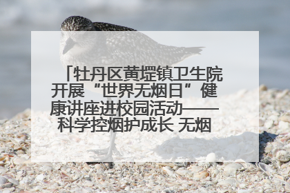 牡丹区黄堽镇卫生院开展“世界无烟日”健康讲座进校园活动——科学控烟护成长 无烟环境助健康