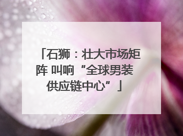 石狮：壮大市场矩阵 叫响“全球男装供应链中心”