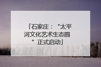 石家庄：“太平河文化艺术生态圈”正式启动