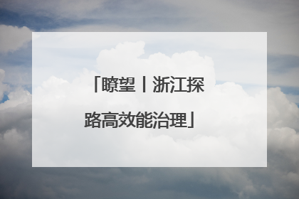 瞭望丨浙江探路高效能治理