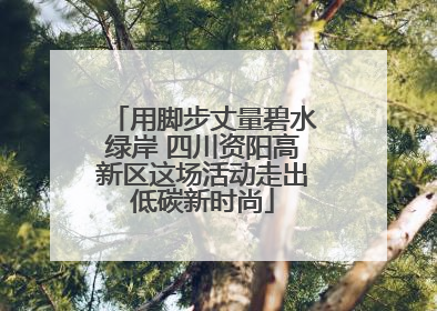 用脚步丈量碧水绿岸 四川资阳高新区这场活动走出低碳新时尚
