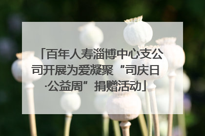 百年人寿淄博中心支公司开展为爱凝聚“司庆日·公益周”捐赠活动