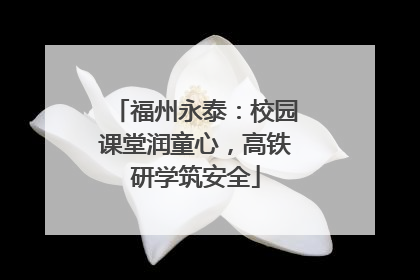 福州永泰：校园课堂润童心，高铁研学筑安全