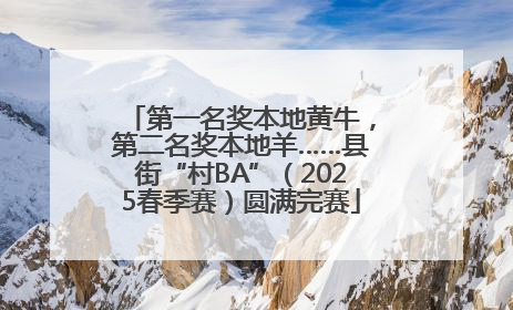 第一名奖本地黄牛，第二名奖本地羊……县街“村BA”（2025春季赛）圆满完赛