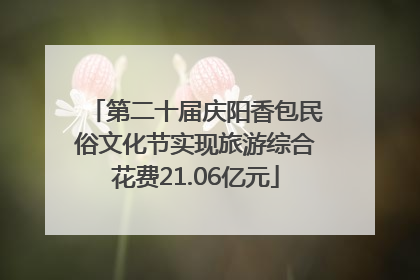 第二十届庆阳香包民俗文化节实现旅游综合花费21.06亿元