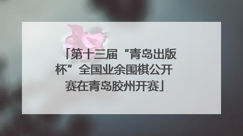 第十三届“青岛出版杯”全国业余围棋公开赛在青岛胶州开赛