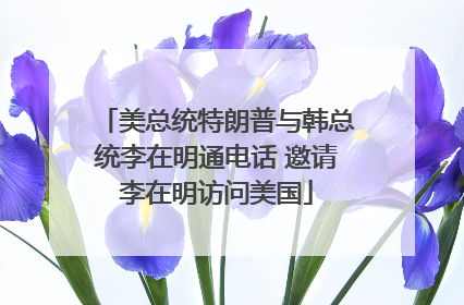 美总统特朗普与韩总统李在明通电话 邀请李在明访问美国