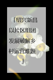 绍兴新昌以片区组团发展破解乡村运营难题
