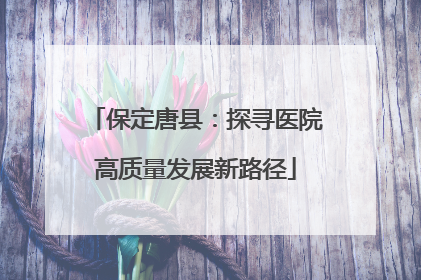保定唐县：探寻医院高质量发展新路径