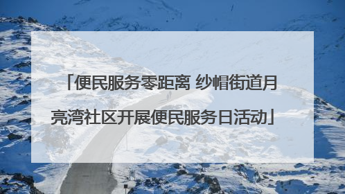 便民服务零距离 纱帽街道月亮湾社区开展便民服务日活动