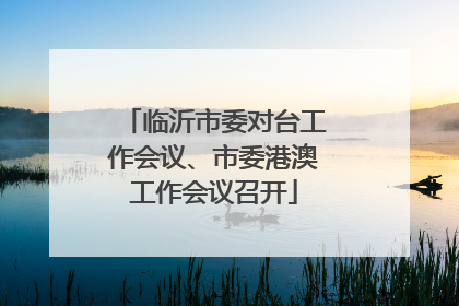 临沂市委对台工作会议、市委港澳工作会议召开