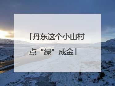 丹东这个小山村点“绿”成金