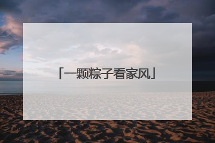一颗粽子看家风