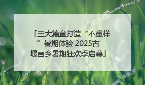 三大篇章打造“不重样”暑期体验 2025古堰画乡暑期狂欢季启幕