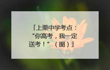 上栗中学考点：“你高考，我一定送考！”（图）