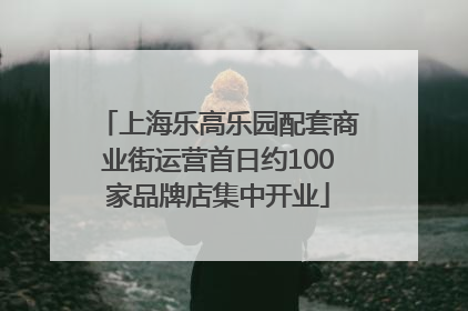 上海乐高乐园配套商业街运营首日约100家品牌店集中开业