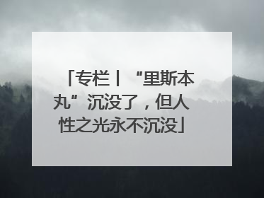 专栏丨“里斯本丸”沉没了，但人性之光永不沉没