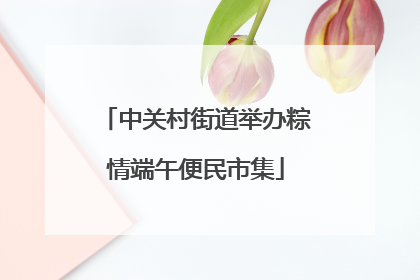 中关村街道举办粽情端午便民市集