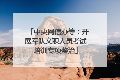 中央网信办等：开展军队文职人员考试培训专项整治