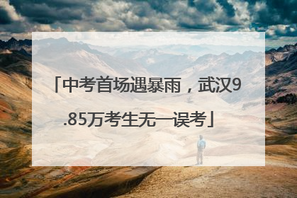 中考首场遇暴雨，武汉9.85万考生无一误考
