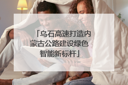 乌石高速打造内蒙古公路建设绿色智能新标杆
