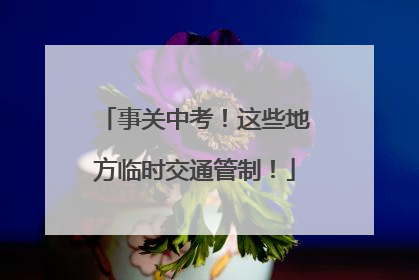 事关中考！这些地方临时交通管制！