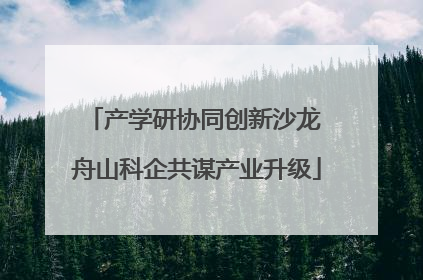 产学研协同创新沙龙 舟山科企共谋产业升级