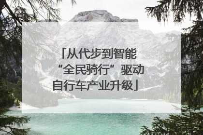 从代步到智能 “全民骑行”驱动自行车产业升级