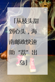 从枝头甜到心头，海南邮政快速助“荔”出岛