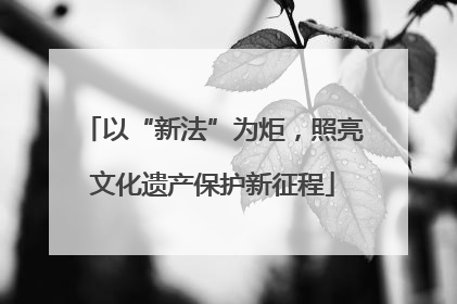 以“新法”为炬，照亮文化遗产保护新征程