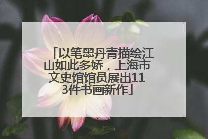 以笔墨丹青描绘江山如此多娇，上海市文史馆馆员展出113件书画新作