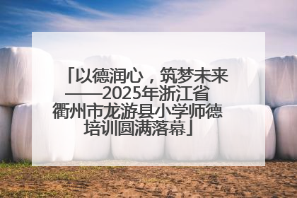 以德润心，筑梦未来——2025年浙江省衢州市龙游县小学师德培训圆满落幕