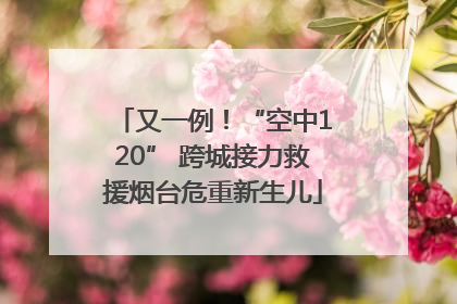 又一例！“空中120” 跨城接力救援烟台危重新生儿