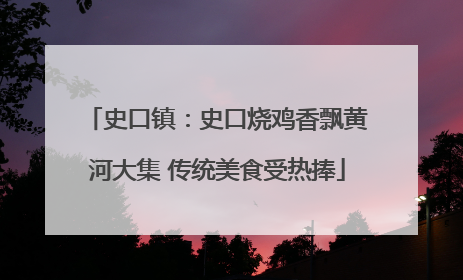 史口镇：史口烧鸡香飘黄河大集 传统美食受热捧