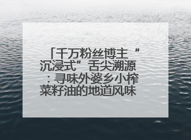 千万粉丝博主“沉浸式”舌尖溯源：寻味外婆乡小榨菜籽油的地道风味与安全
