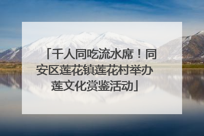 千人同吃流水席！同安区莲花镇莲花村举办莲文化赏鉴活动
