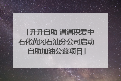 升升自助 涓涓积爱中石化黄冈石油分公司启动自助加油公益项目