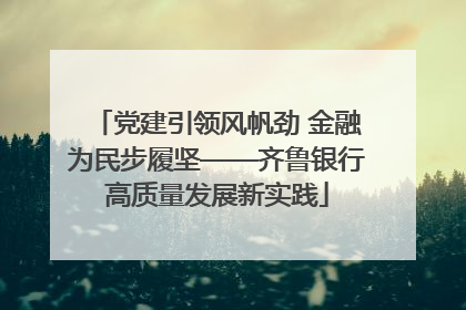 党建引领风帆劲 金融为民步履坚——齐鲁银行高质量发展新实践
