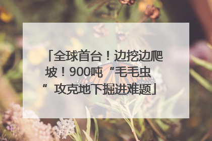 全球首台！边挖边爬坡！900吨“毛毛虫”攻克地下掘进难题