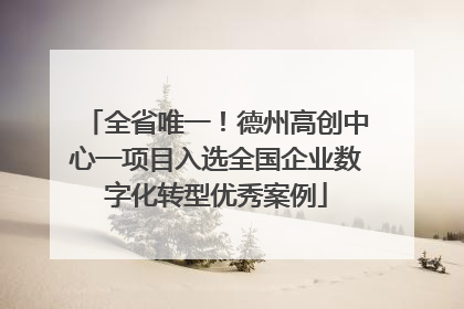 全省唯一！德州高创中心一项目入选全国企业数字化转型优秀案例
