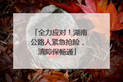 全力应对！湖南公路人紧急抢险，清障保畅通
