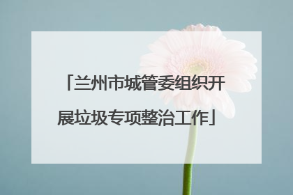 兰州市城管委组织开展垃圾专项整治工作